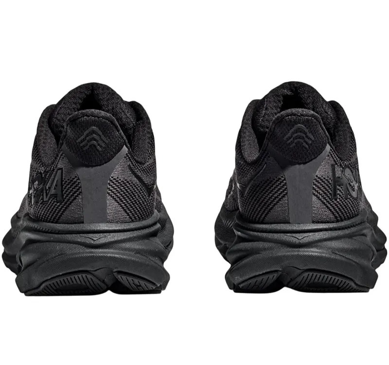 Hoka One One Men's Clifton 9 WIDE Running Shoes Black/Black-4